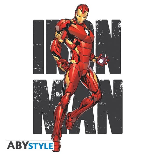 T-Shirt - Marvel - Iron Man Classic - White - Large (ABYTEX407) - Merchandise