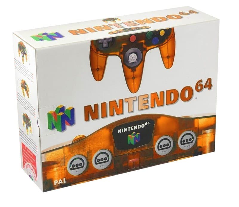 Nintendo 64 basenhet Clear Fire Orange