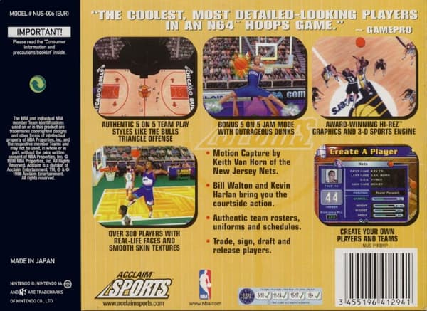 NBA Jam ´99 - Nintendo 64/N64 - PAL/EUR (KÄYTETTY TAVARA)