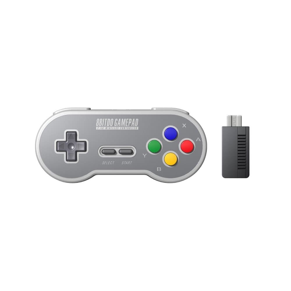 SF30 Wireless Gamepad + Bluetooth receiver (8bitdo) - Classic Mini