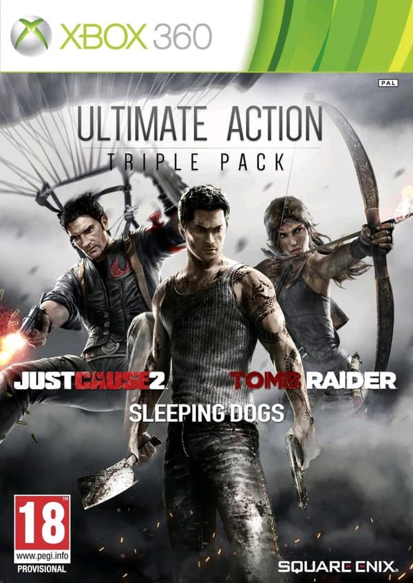 Ultimate Action Triple Pack (Just Cause 2, Sleeping Dogs  Tomb Raider) (Xbox)