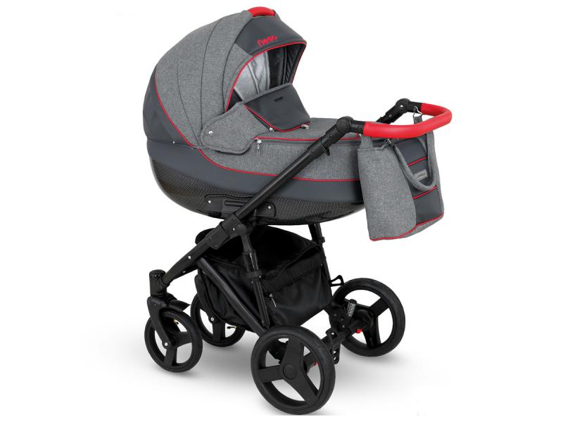 Neso Duo Barnvagn - Grey/Red