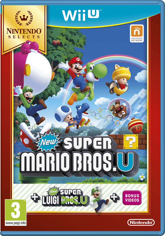 New Super Mario Bros U + Super Luigi U - Nintendo Selects - Nintendo WiiU (brukt)