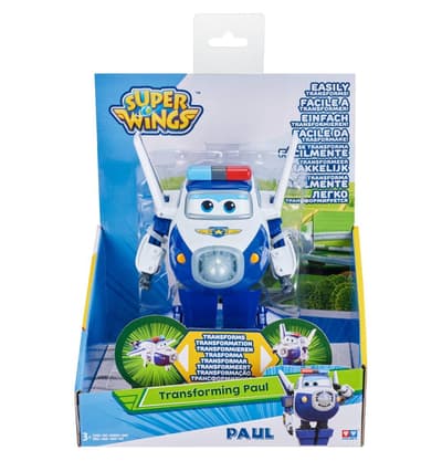 Super Wings - Transforming Paul 12 cm white / blue