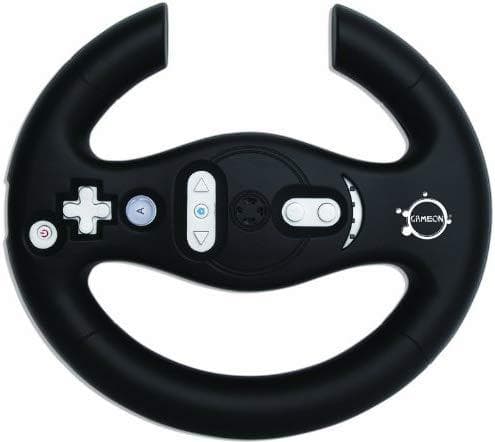 GameOn Nintendo Wii MotionPlus Fully Compatible Racing Wheel (Black) (wii)