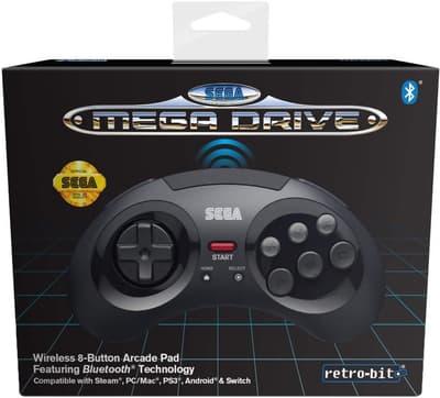 Retro-Bit SEGA MD BT Pad Black
