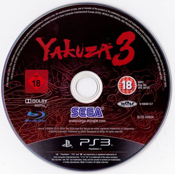 Yakuza 3 - Playstation 3 (brugt)