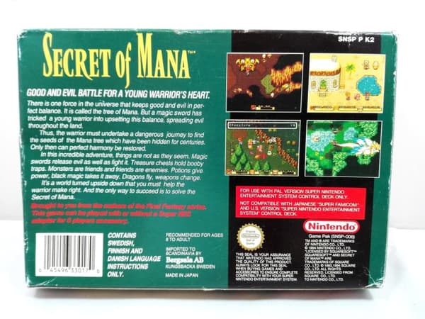 Secret of Mana (Utan Karta) - SCN - Super Nintendo (brugt)