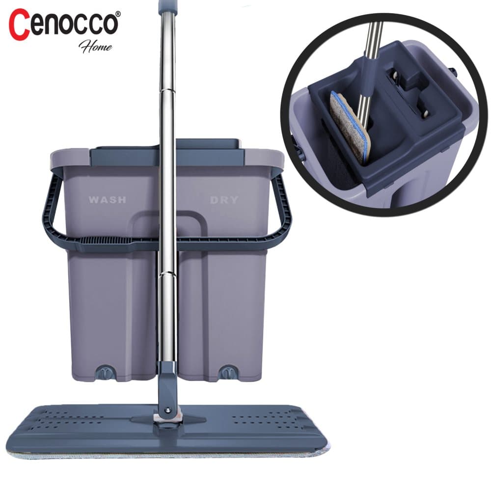 Cenocco CC-9070: Flatmopp med hink – Grå