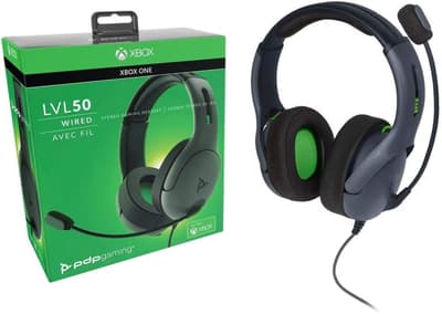 PDP LVL50 Wired Stereo Gaming Headset (Black) (xbox one)