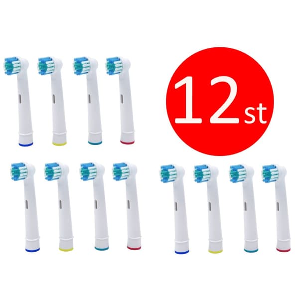 12-pack Oral-B kompatibla Tandborsthuvuden för Vuxna och Barn