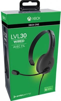 PDP LVL30 Wired Stereo Gaming Headset (Black) (xbox one)