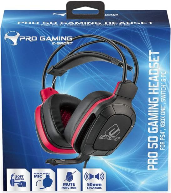 Subsonic PRO50 eSports Universal Gaming Headset (Black/Red) (ps4)