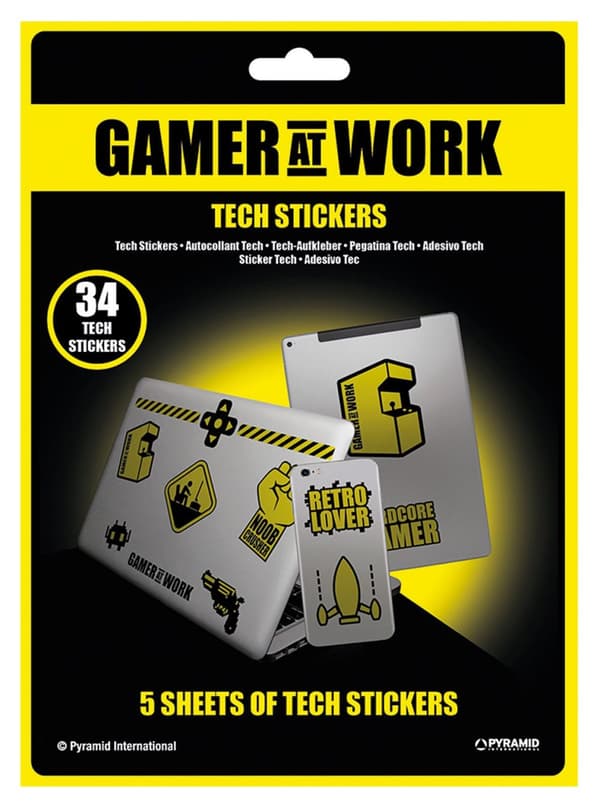 Pyramid Gamer At Work Tech Stickers