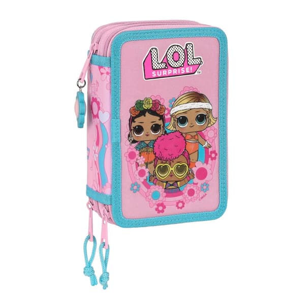 Pennfodral med tillbehör LOL Surprise! Glow girl Rosa (12.5 x 19.5 x 5.5 cm) (36 Delar)