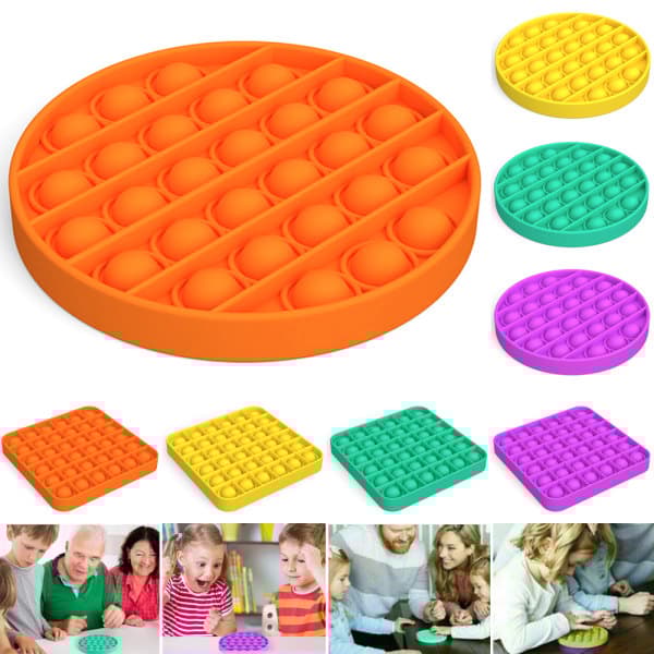 Pop it Fidget Toy Bubble Sensory Fidget Toy, Square, Circle