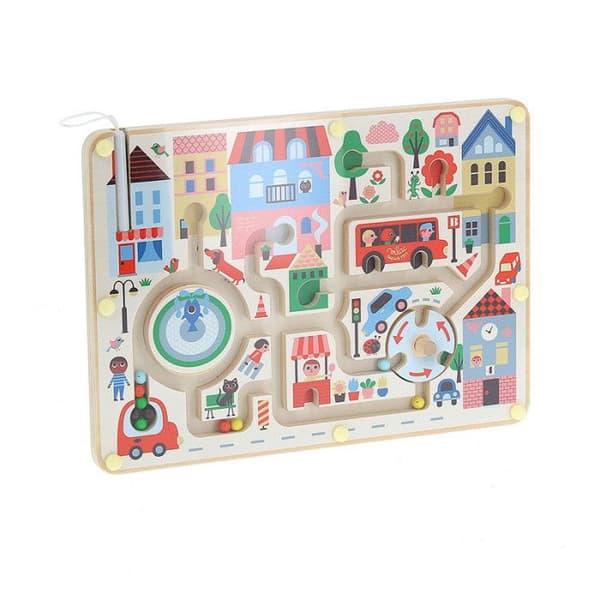 Magnetisk labyrinth Min lilla stad - Flerfärgad - 30 x 22 cm