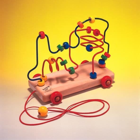 Träleksaker - Abacus Train på hjul 34x18x16,5 cm Joy Toy