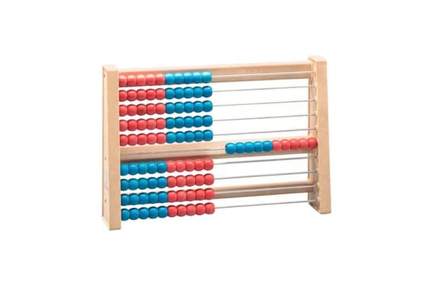 Wissner - 33322446 - (R) AKTIV lernen - Calculation abacus, counting 1-100, 100 Balls Red/Blue - RE-Wood(R)
