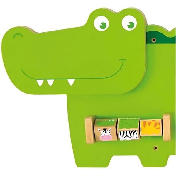 Väggaktivitetspanel - Viga Toys - Krokodil - Finmotorik - Lärande - 12 månader och uppåt