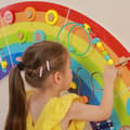 Miniatyrbild 5 av 6: Väggaktivitetspanel - Viga Toys - Regnbåge - 5 sektioner - Finmotorik - 12 månader och uppåt