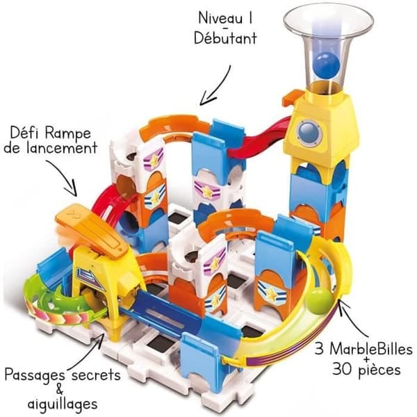VTECH Marble Rush Discovery Set XS100 - 30 stycken och 3 MarbleMarbles ingår