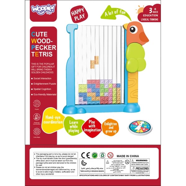 WOOPIE Opetuspeli Tetris-värilliset lohkot