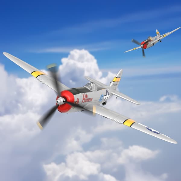 P-47 Mini Warbird EPP 400mm siipien kärkiväli 2.4G 4CH 6-akselinen gyro One Key Aerobatics XPilot Stabilization System RC-lentokone 2 paristolla