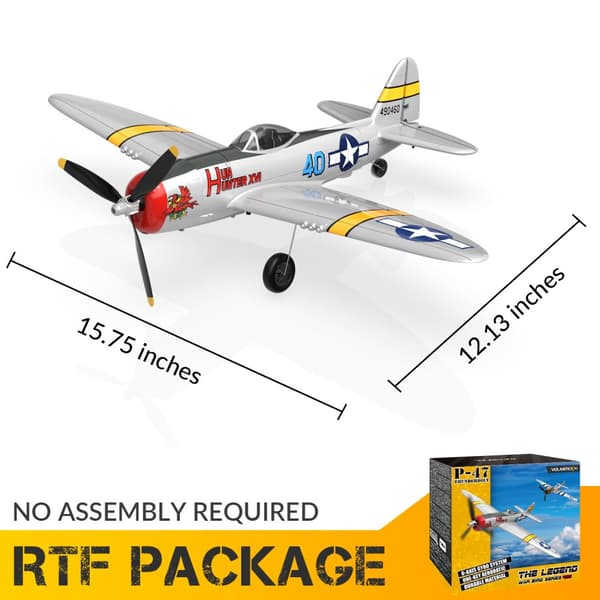 P-47 Mini Warbird EPP 400mm siipien kärkiväli 2.4G 4CH 6-akselinen gyro One Key Aerobatics XPilot Stabilization System RC-lentokone 2 paristolla