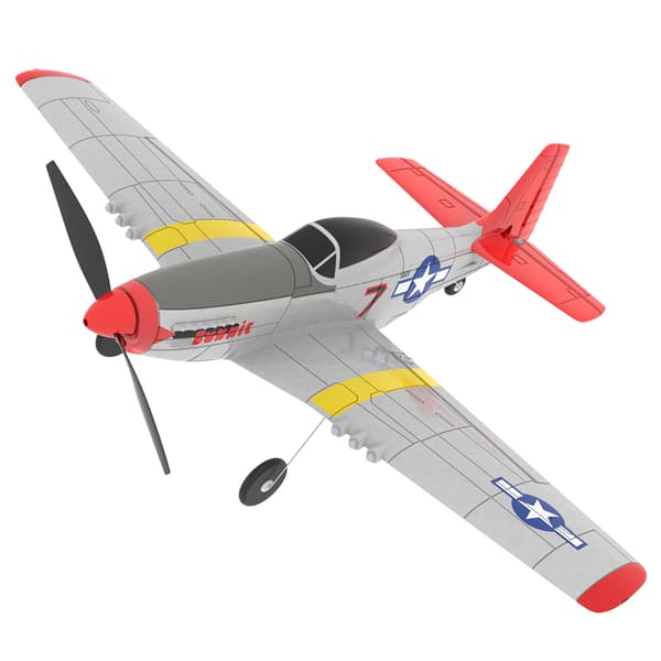 Everyine Mini Mustang P-51D V2 761-5 EPP 400mm vingspann 2,4G 6-axlig gyro RC Flygplanstränare Fixed Wing RTF One Key Return kompatibelt DSM S-BUS-pro