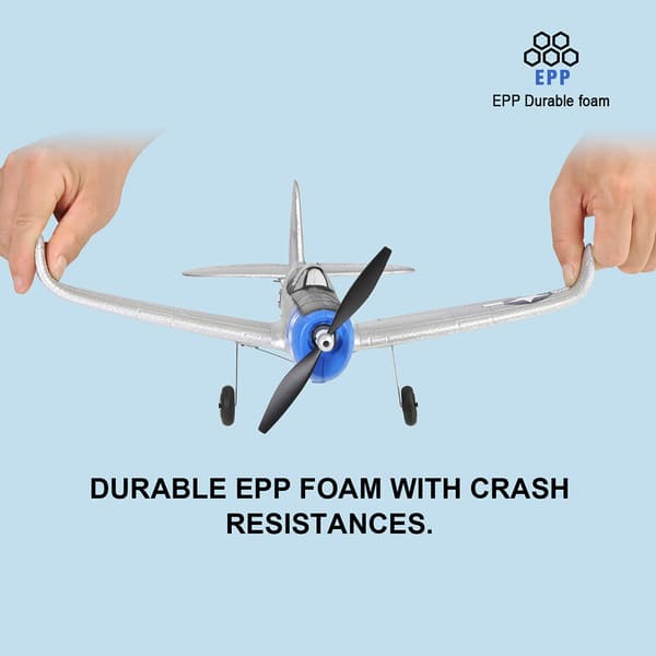RC Airplane 402mm siipiväli P47 2.4G 4 Channel Performance Remote Control Airplane, top104B Sininen