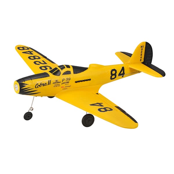 RC Airplane 402mm siipiväli Mini P39 2.4G 4CH kaukosäädinlentokone, top103B02 keltainen