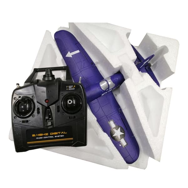 Mini F4U EPP 400 mm:n siipiväli kauko-ohjattu lentokone 2.4G 6-akselinen gyro yhden avaimen paluulentokoneen RC-lentokoneen kiinteäsiipinen RTF aloitt