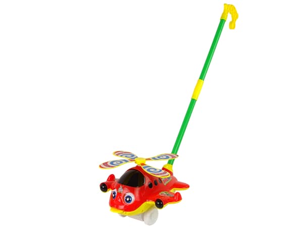 Plane Push Stick Bell Röd