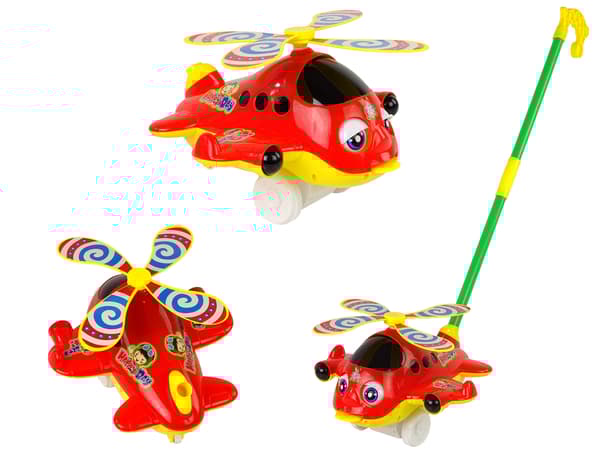 Plane Push Stick Bell Röd