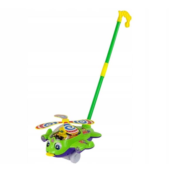 Airplane Pusher Bell Stick Pilot Green