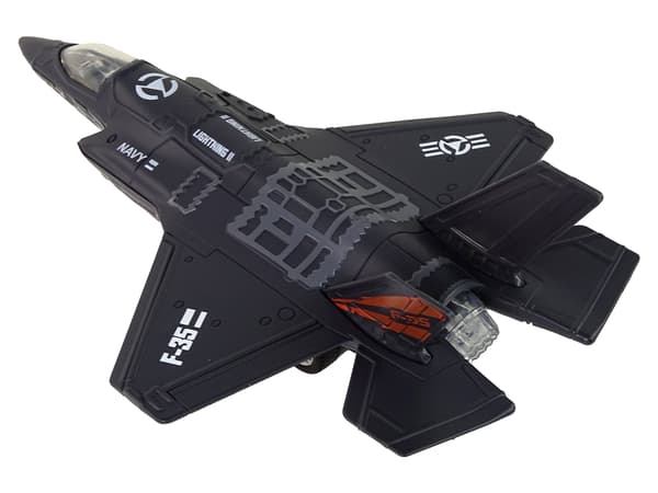 Airplane Friction Drive Lights låter 1:72 svart