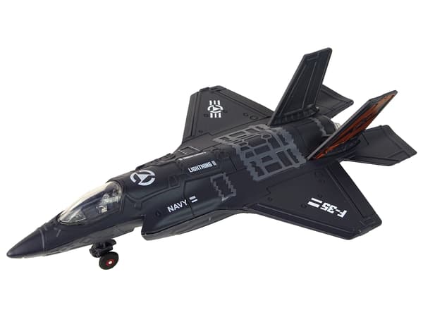 Airplane Friction Drive Lights låter 1:72 svart