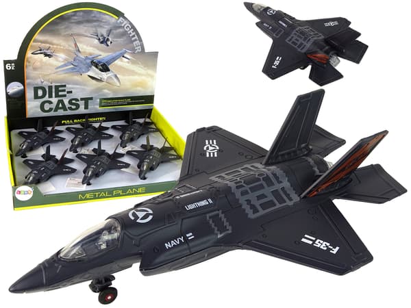 Airplane Friction Drive Lights låter 1:72 svart