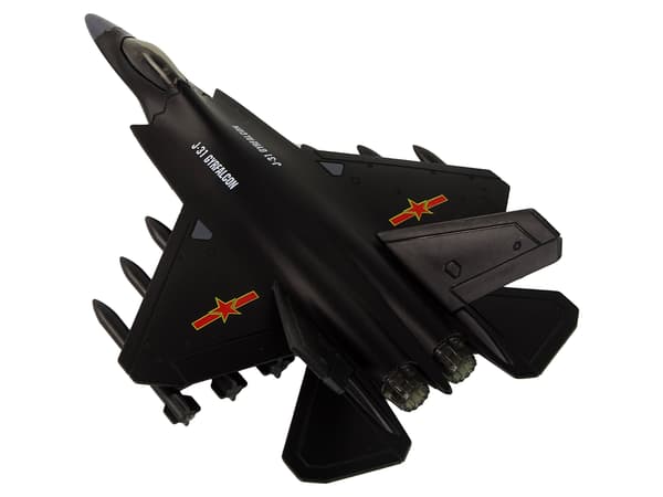 Friction Drive Fighter Plane 1:72 Svart