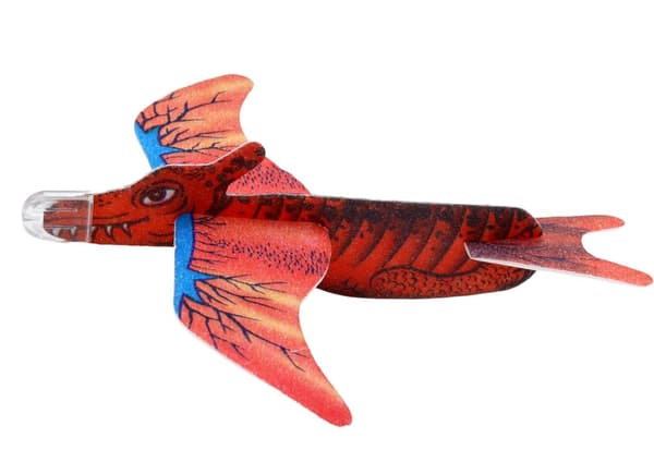Skumdinosaurfly i rødt