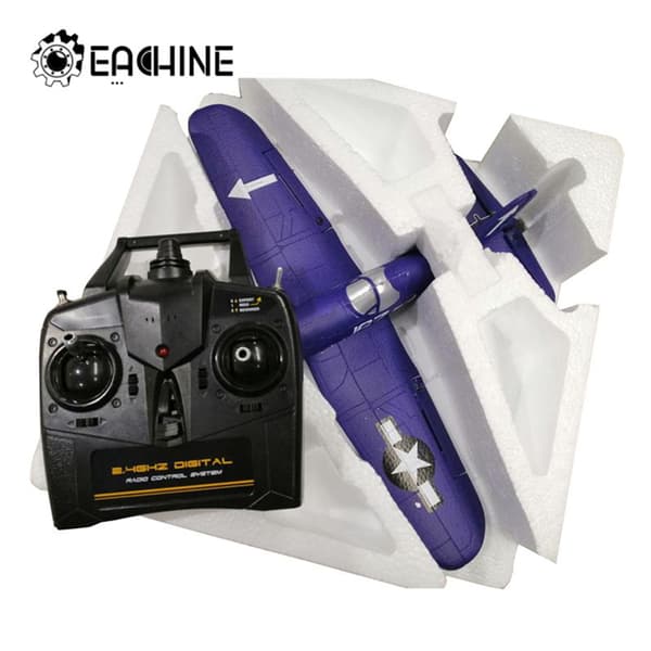 Mini F4U EPP 400 mm siipiväli kaukosäädin lentokone 2.4G 6-akselinen gyro One Key Return Aerobatic RC lentokone RTF 2x paristoilla