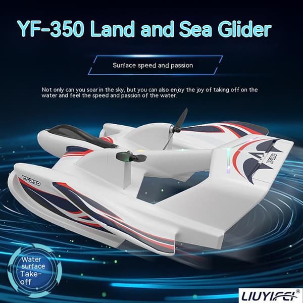 YF-350 Sea Land Air 290 mm vingspann 2,4G 2CH Inbyggd Gyro EPP RC Flygplan Glider RTF med LED-ljus