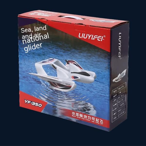 YF-350 Sea Land Air 290 mm vingspann 2,4G 2CH Inbyggd Gyro EPP RC Flygplan Glider RTF med LED-ljus