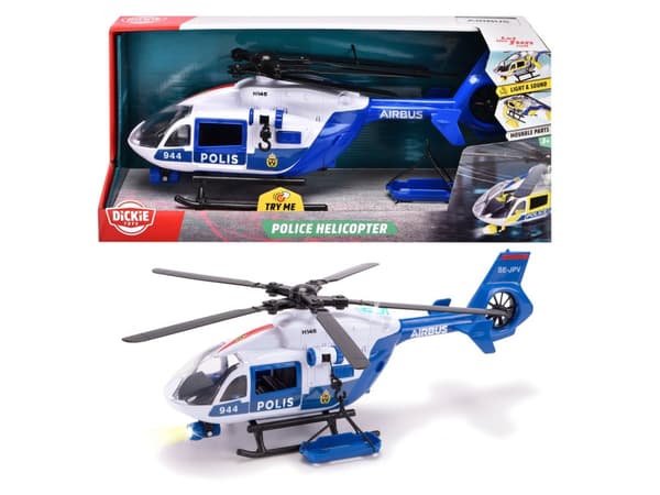 Dickie Toys Svensk politihelikopter med lyd og lys