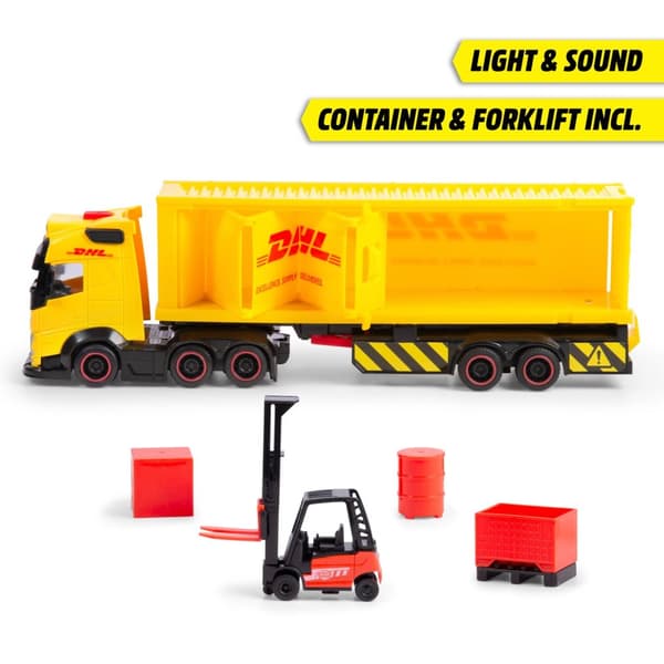 Dickie Toys DHL Lastbil med gaffeltruck