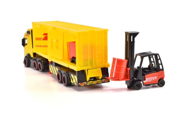Dickie Toys DHL Lastbil med gaffeltruck