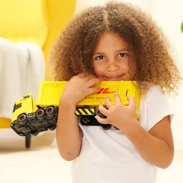 Dickie Toys DHL Lastbil med gaffeltruck