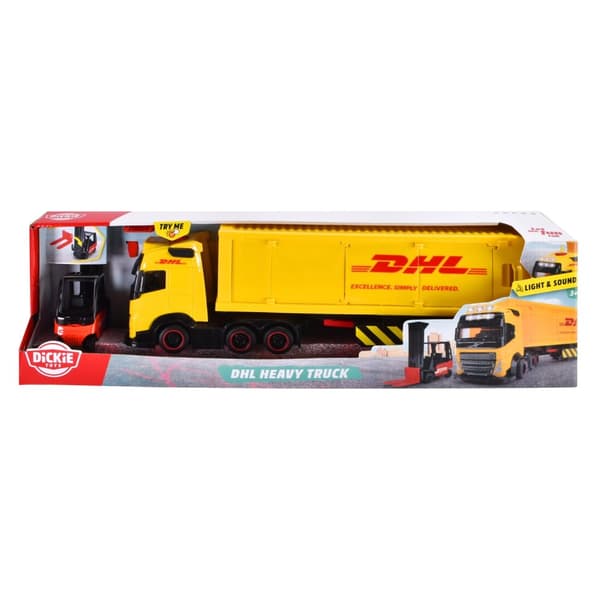 Dickie Toys DHL Lastbil med gaffeltruck