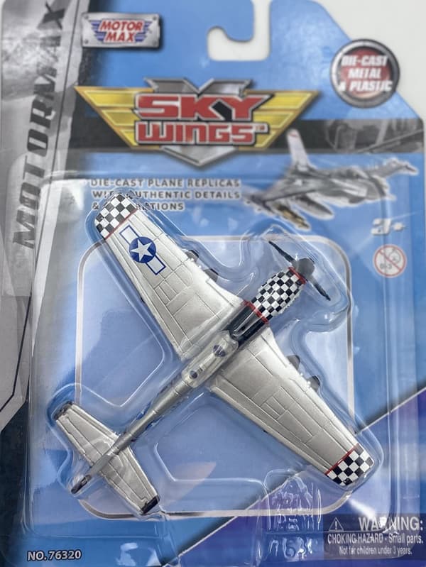 Nordamerikansk P-51 Mustang-fly 4,5" 11,5 cm METAL Motormax